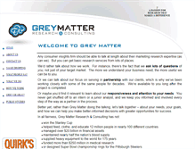Tablet Screenshot of greymatterresearch.com